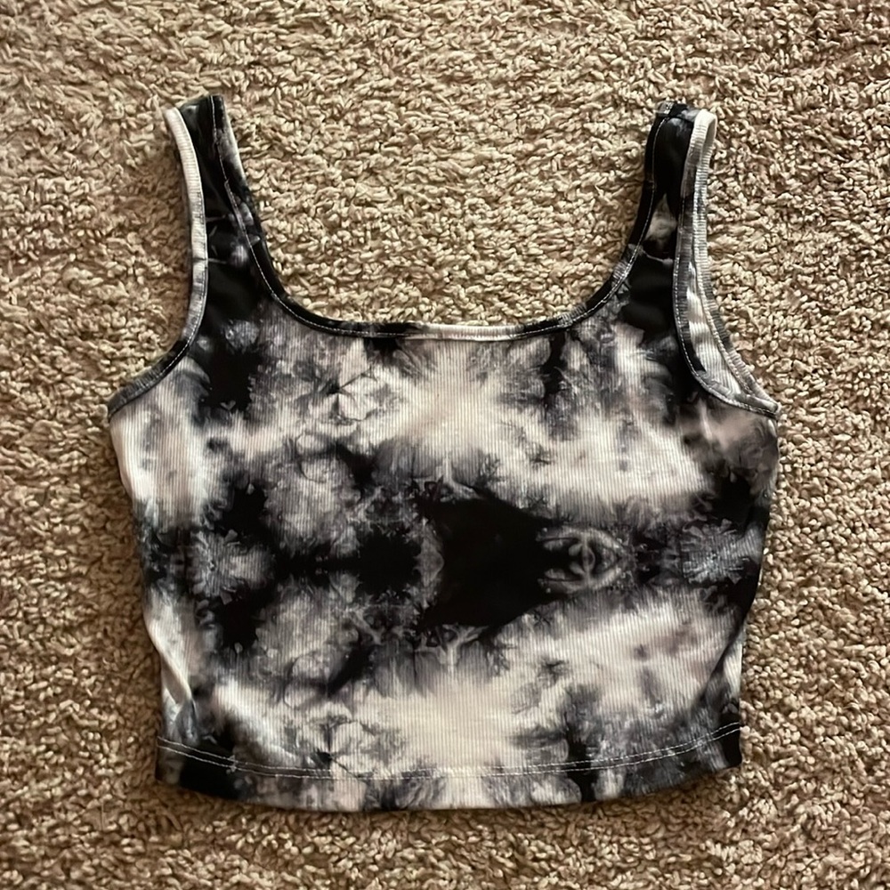 Shein Tie Dye Cropped Shirt